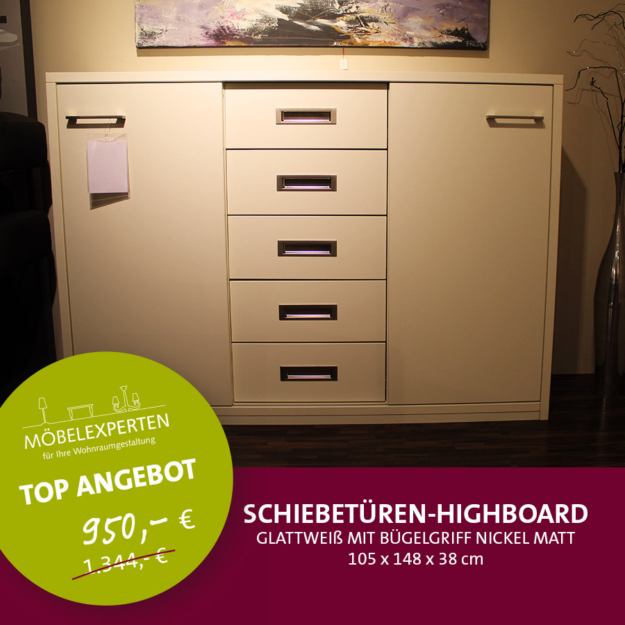 Schiebetüren-Highboard Ausstellungsstück
