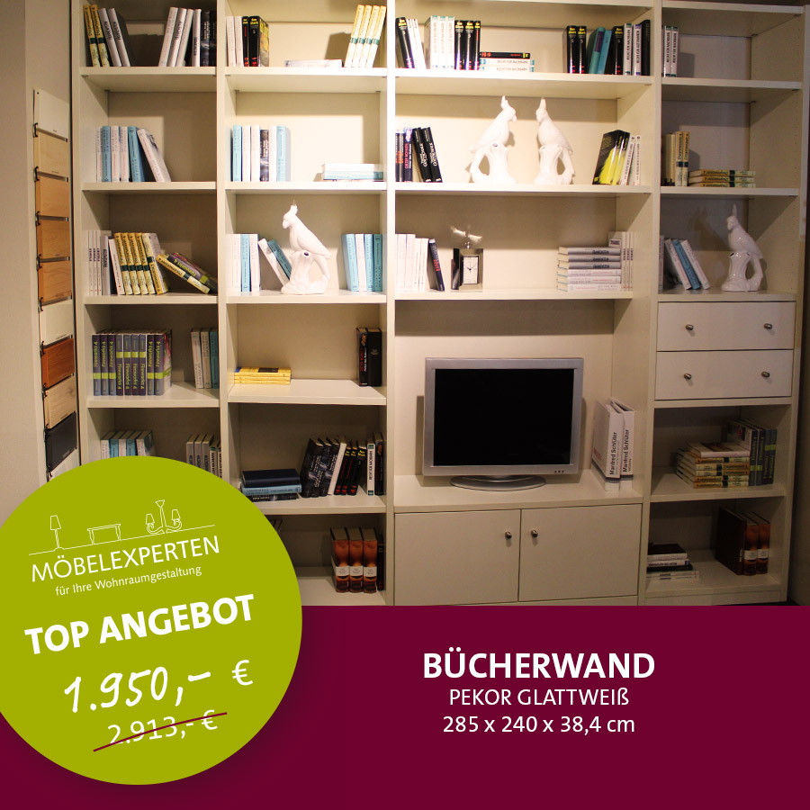 Bücherwand Ausstellungsstück